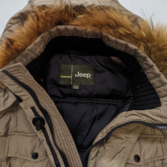 Jeep Duck Down Heavyweight Puffer Parka Jacket, men's XXXL - Picture 10 of 13
